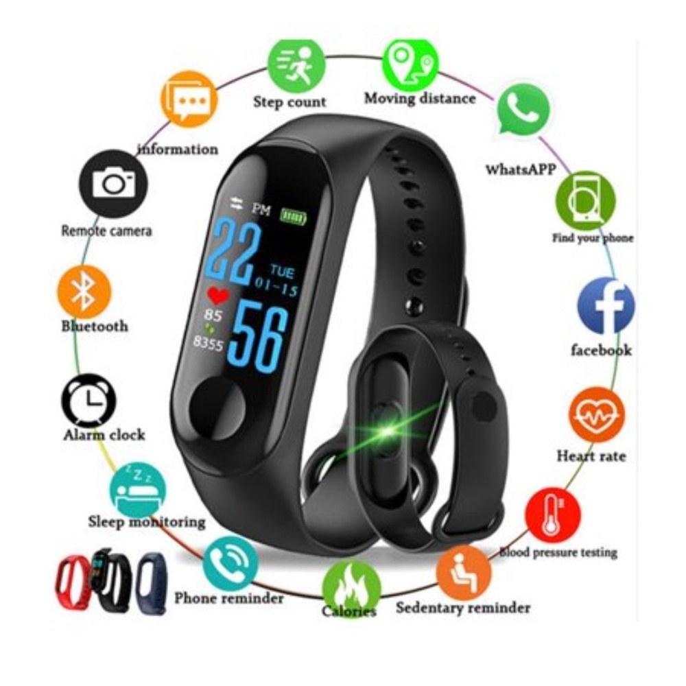 Fitness Watch M3 Band Smart Blood Pressure